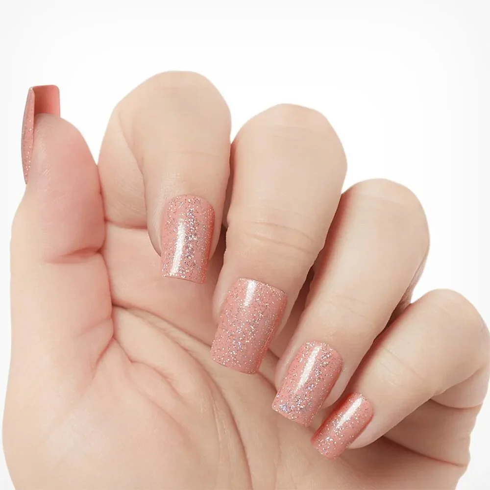 Gel Fantasy Winter Medium Length Nails - Galaxy War